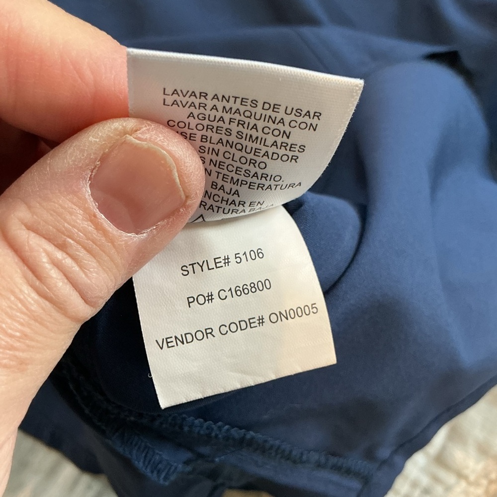 Barco One Womens XS Navy 2 Piece Jogger Scrub Set Drawstring Bottoms - Picture 9 of 12